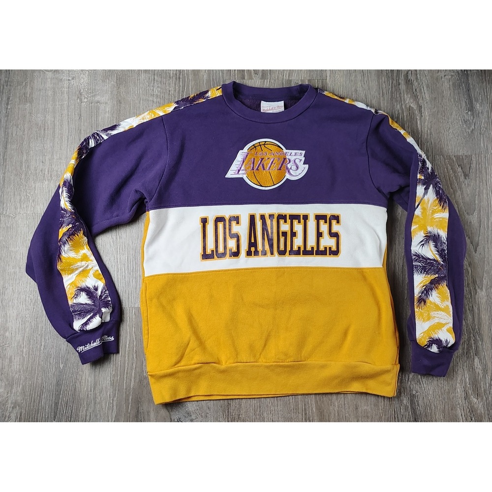 Mitchell & Ness S Los Angeles Lakers Pullover Hardwood Classics Sweater‎ Palm